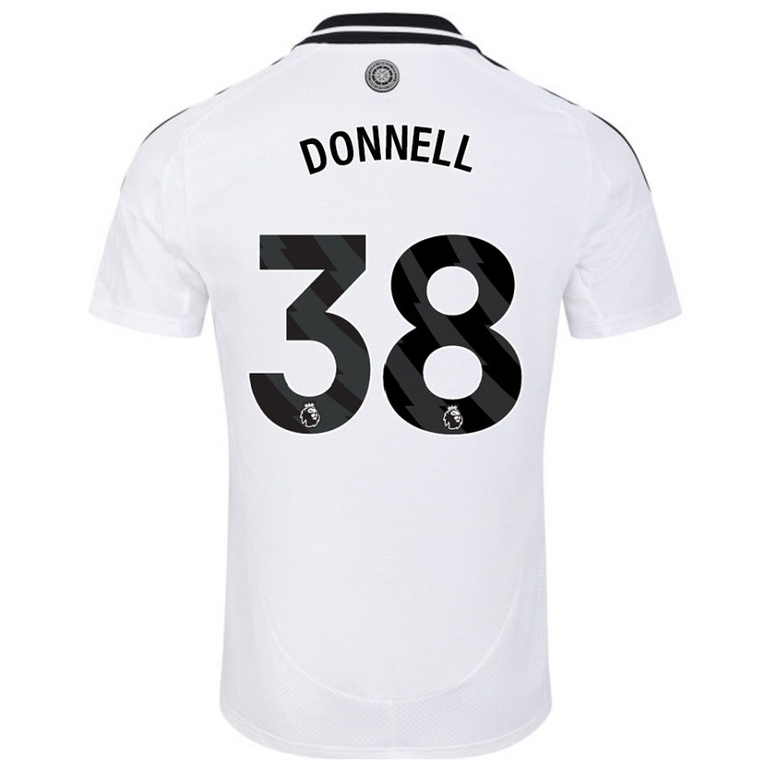 Niño Fútbol Camiseta Chris Donnell #38 Blanco 1ª Equipación 2024/25