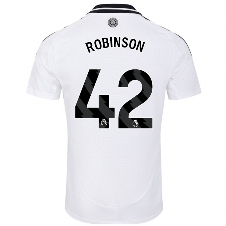 Niño Fútbol Camiseta Charlie Robinson #42 Blanco 1ª Equipación 2024/25