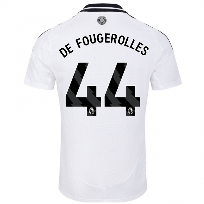 Niño Fútbol Camiseta Luc De Fougerolles #44 Blanco 1ª Equipación 2024/25