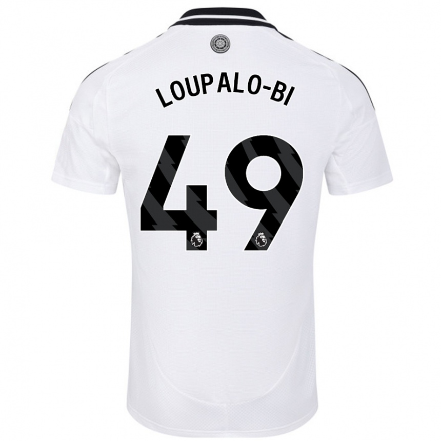 Niño Fútbol Camiseta Aaron Loupalo-Bi #49 Blanco 1ª Equipación 2024/25