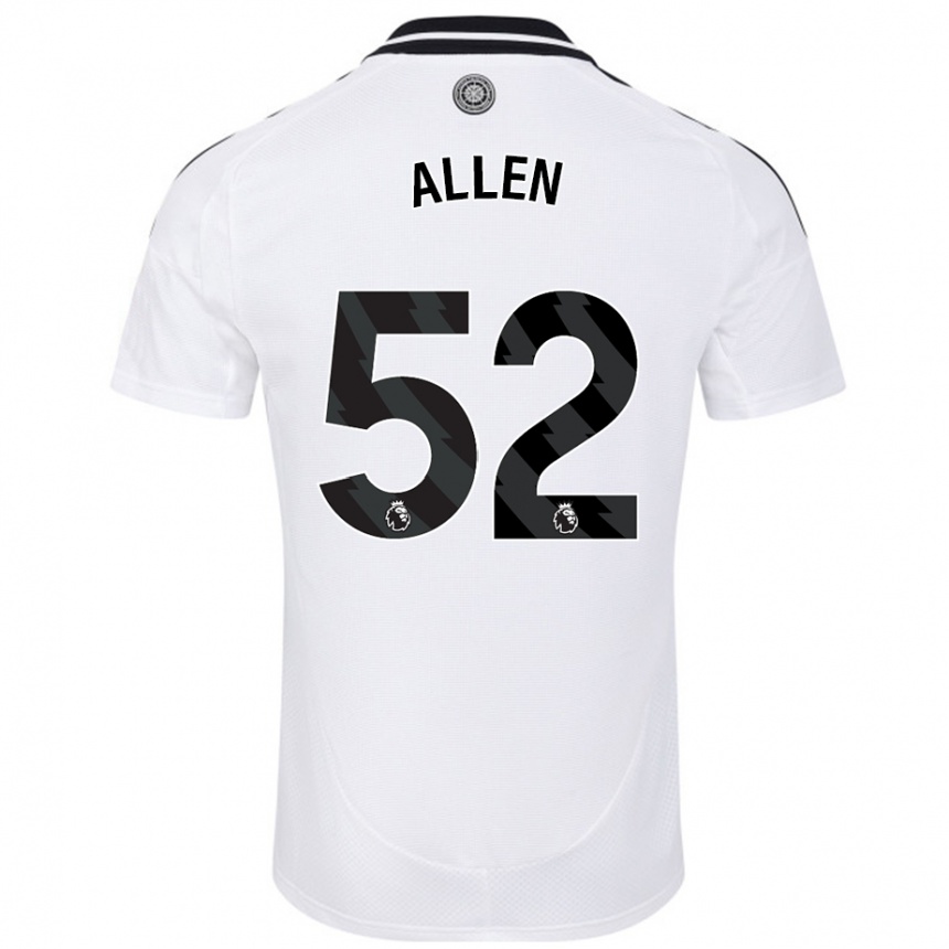 Niño Fútbol Camiseta Michael Allen #52 Blanco 1ª Equipación 2024/25