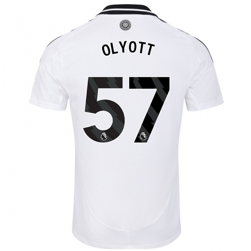 Niño Fútbol Camiseta Tom Olyott #57 Blanco 1ª Equipación 2024/25