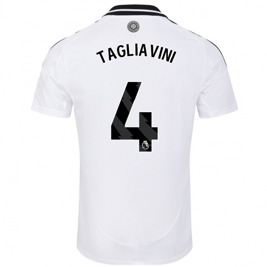 Niño Fútbol Camiseta Ella Tagliavini #4 Blanco 1ª Equipación 2024/25