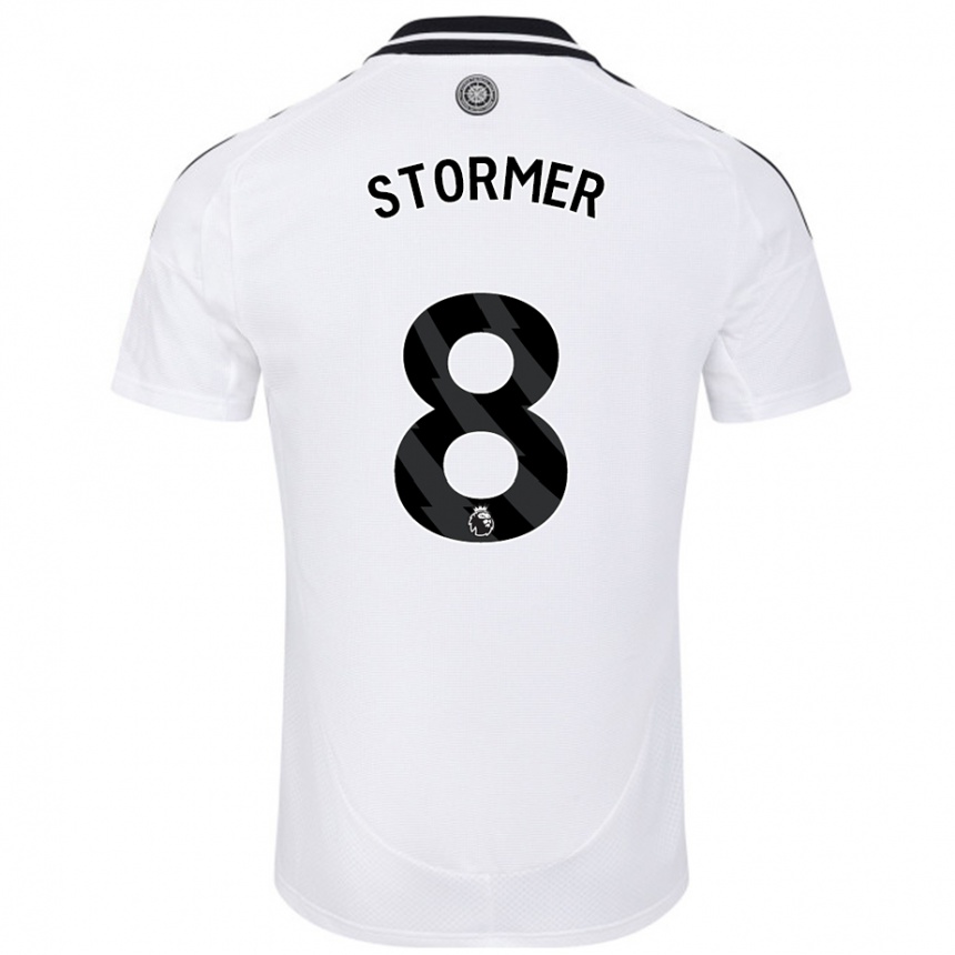 Niño Fútbol Camiseta Becky Stormer #8 Blanco 1ª Equipación 2024/25