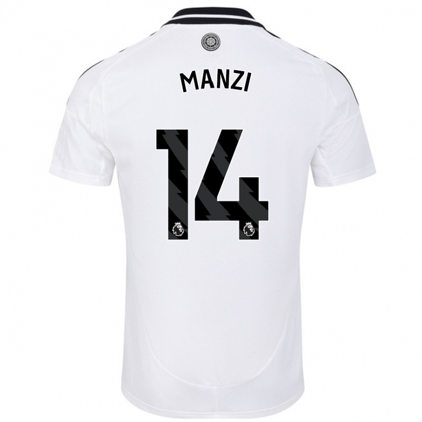 Niño Fútbol Camiseta Sophie Manzi #14 Blanco 1ª Equipación 2024/25