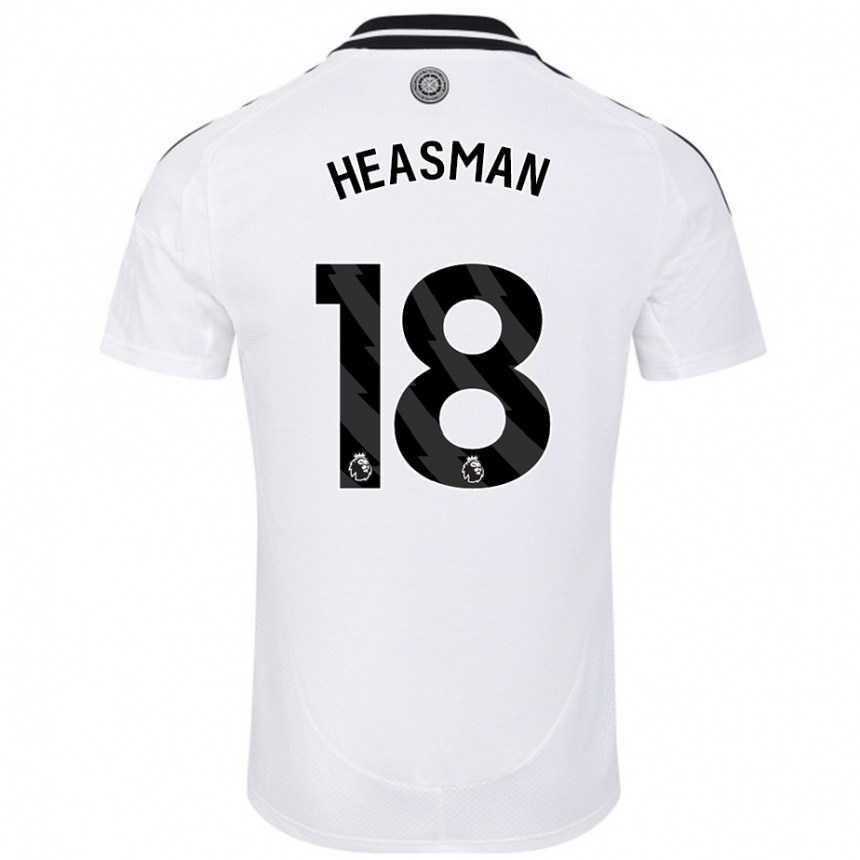 Niño Fútbol Camiseta Georgia Heasman #18 Blanco 1ª Equipación 2024/25