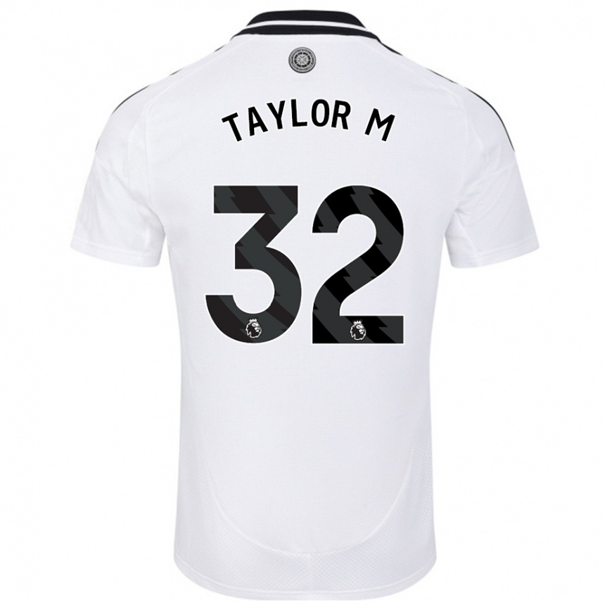 Niño Fútbol Camiseta Belle Taylor-M #32 Blanco 1ª Equipación 2024/25