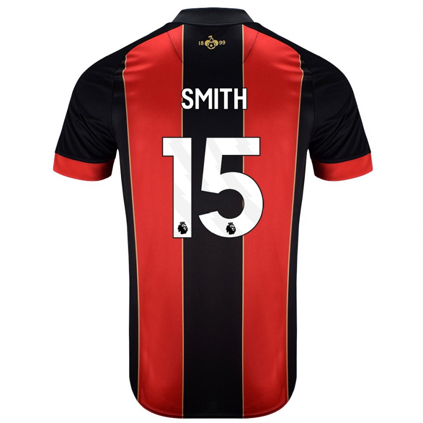 Niño Fútbol Camiseta Adam Smith #15 Rojo Negro 1ª Equipación 2024/25