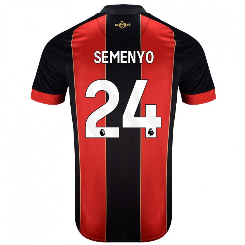 Niño Fútbol Camiseta Antoine Semenyo #24 Rojo Negro 1ª Equipación 2024/25