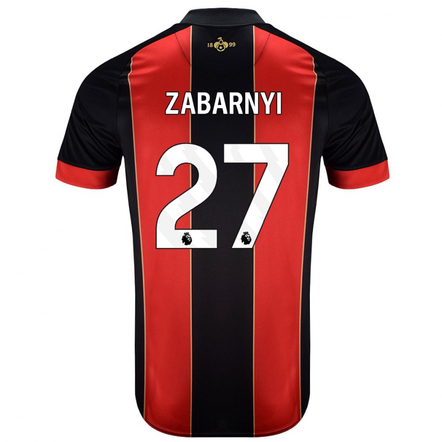 Niño Fútbol Camiseta Ilya Zabarnyi #27 Rojo Negro 1ª Equipación 2024/25