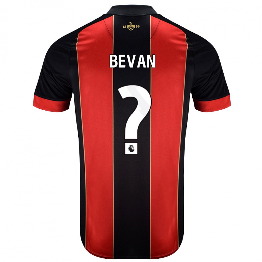 Niño Fútbol Camiseta Owen Bevan #0 Rojo Negro 1ª Equipación 2024/25