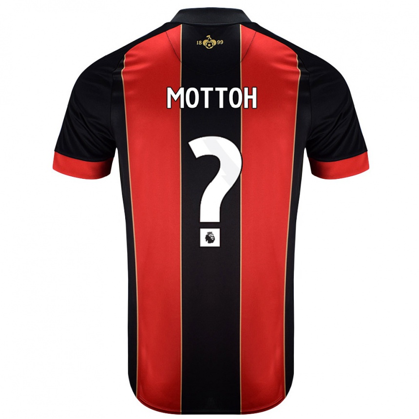 Niño Fútbol Camiseta Koby Mottoh #0 Rojo Negro 1ª Equipación 2024/25