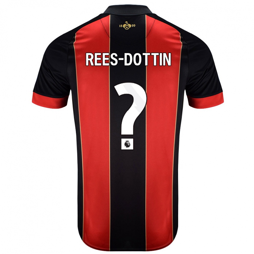 Niño Fútbol Camiseta Remy Rees-Dottin #0 Rojo Negro 1ª Equipación 2024/25