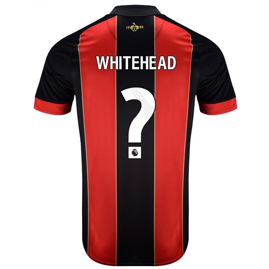 Niño Fútbol Camiseta Tommy Whitehead #0 Rojo Negro 1ª Equipación 2024/25