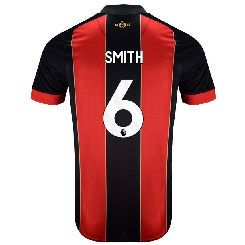 Niño Fútbol Camiseta Maisy Smith #6 Rojo Negro 1ª Equipación 2024/25