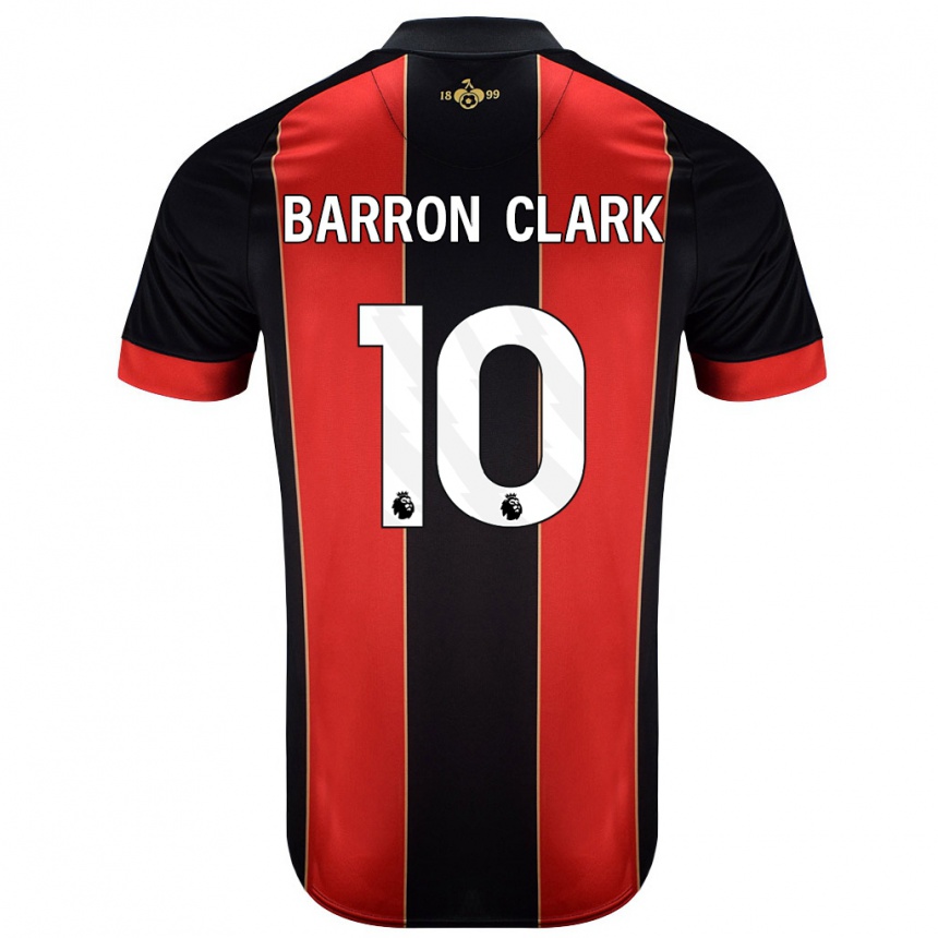 Niño Fútbol Camiseta Molly Barron-Clark #10 Rojo Negro 1ª Equipación 2024/25