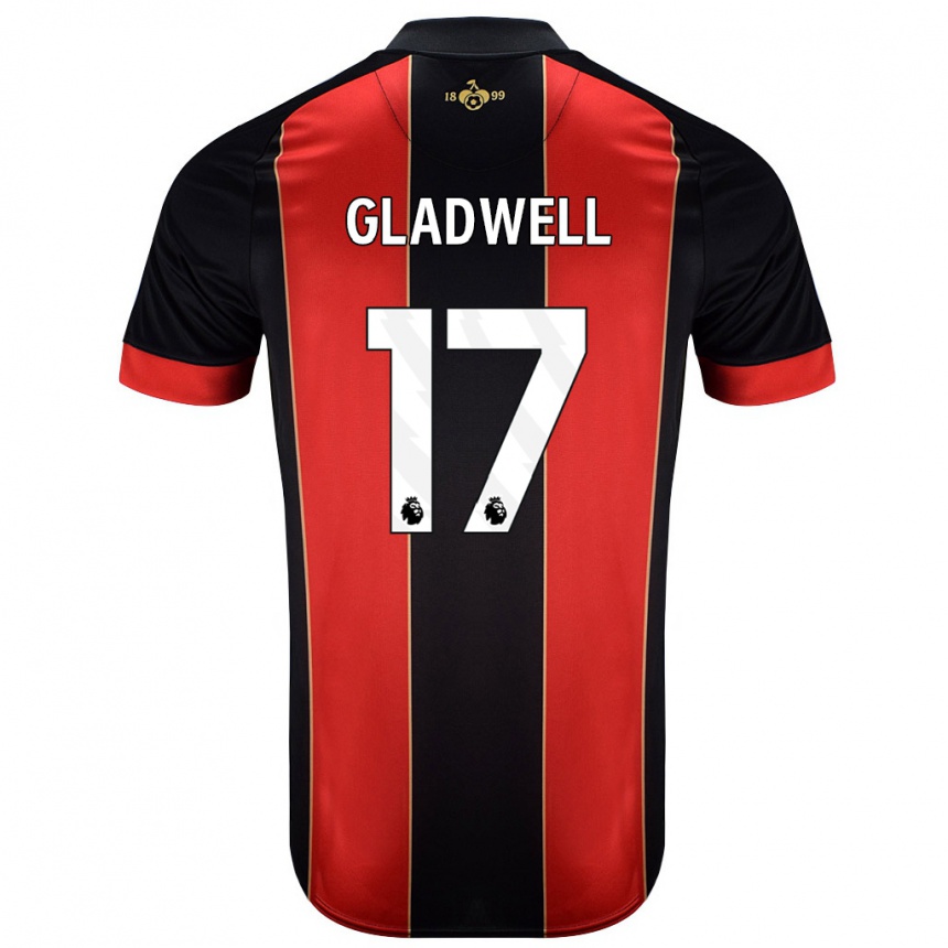 Niño Fútbol Camiseta Molly Gladwell #17 Rojo Negro 1ª Equipación 2024/25