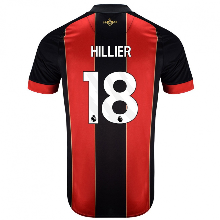 Niño Fútbol Camiseta Gemma Hillier #18 Rojo Negro 1ª Equipación 2024/25