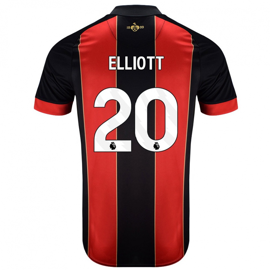 Niño Fútbol Camiseta Kaitlyn Elliott #20 Rojo Negro 1ª Equipación 2024/25