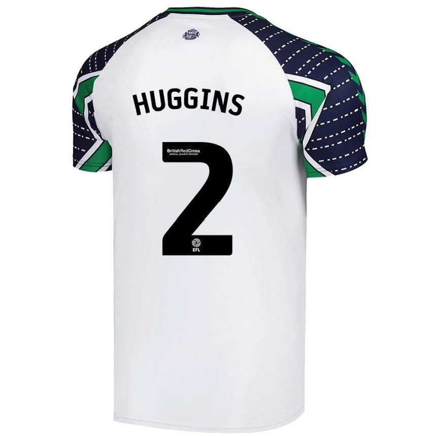 Niño Fútbol Camiseta Niall Huggins #2 Blanco 2ª Equipación 2024/25