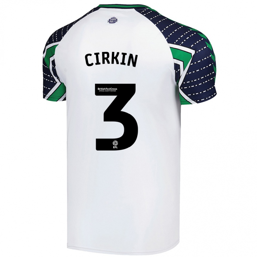 Niño Fútbol Camiseta Dennis Cirkin #3 Blanco 2ª Equipación 2024/25