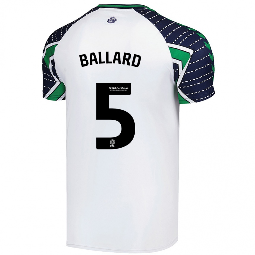 Niño Fútbol Camiseta Daniel Ballard #5 Blanco 2ª Equipación 2024/25