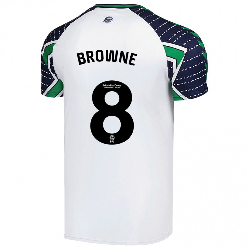 Niño Fútbol Camiseta Alan Browne #8 Blanco 2ª Equipación 2024/25