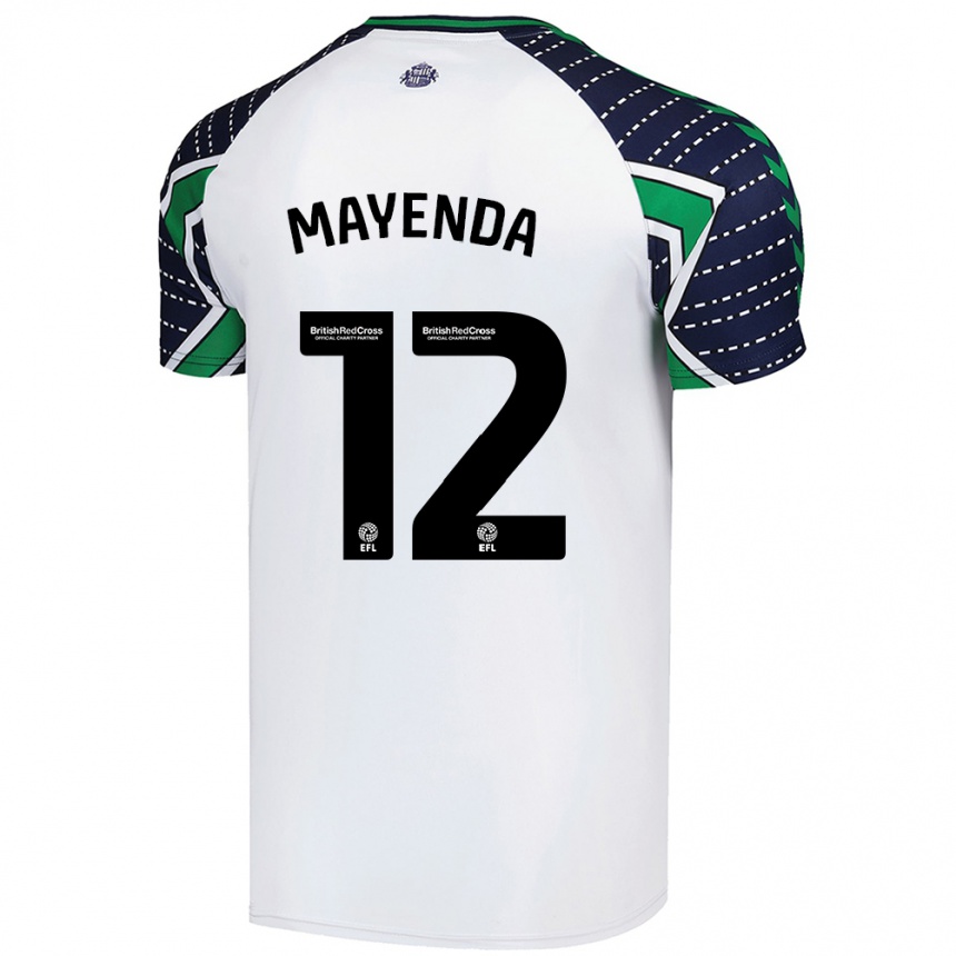 Niño Fútbol Camiseta Eliezer Mayenda #12 Blanco 2ª Equipación 2024/25