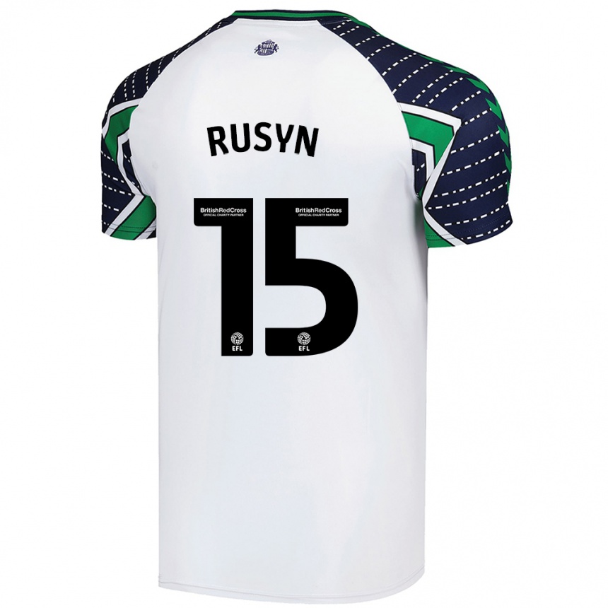 Niño Fútbol Camiseta Nazariy Rusyn #15 Blanco 2ª Equipación 2024/25