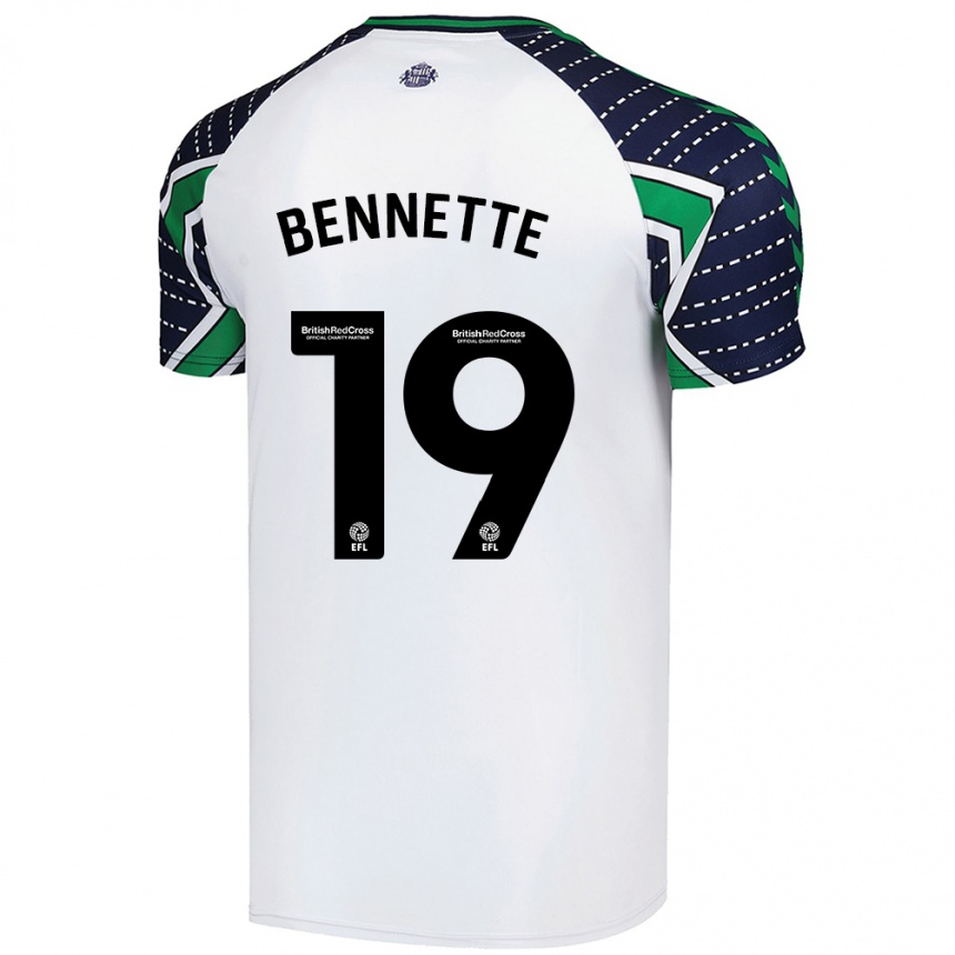 Niño Fútbol Camiseta Jewison Bennette #19 Blanco 2ª Equipación 2024/25