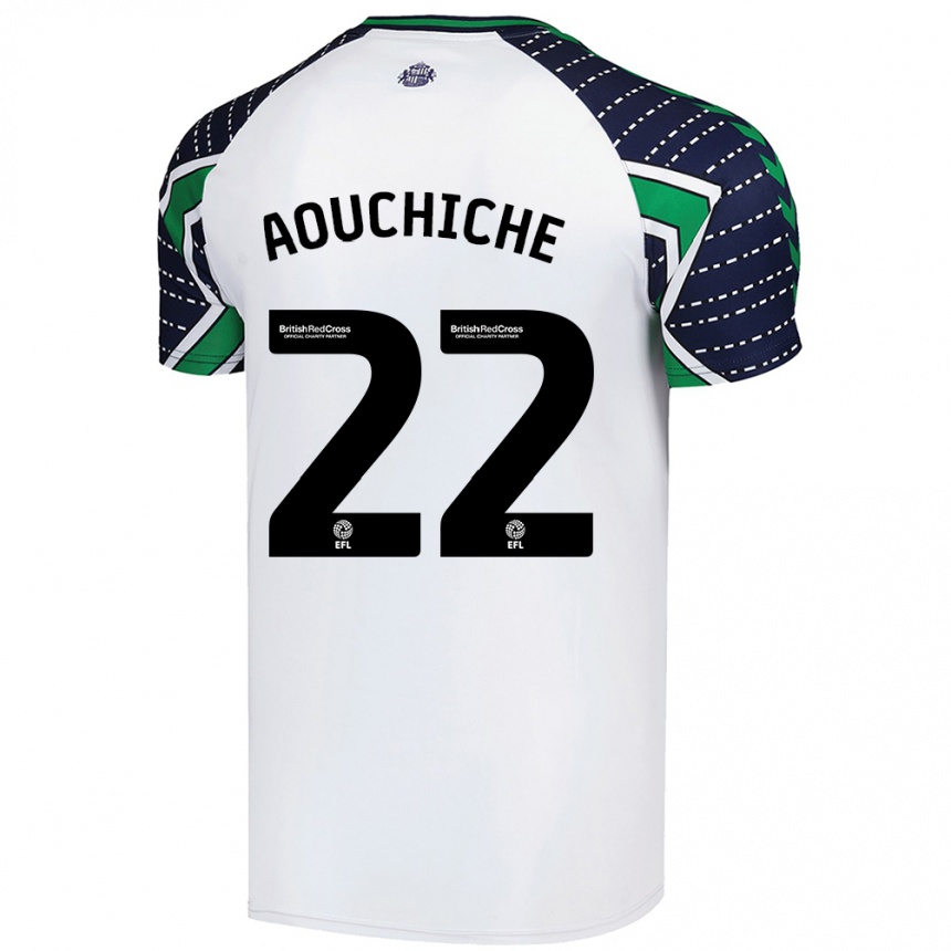 Niño Fútbol Camiseta Adil Aouchiche #22 Blanco 2ª Equipación 2024/25