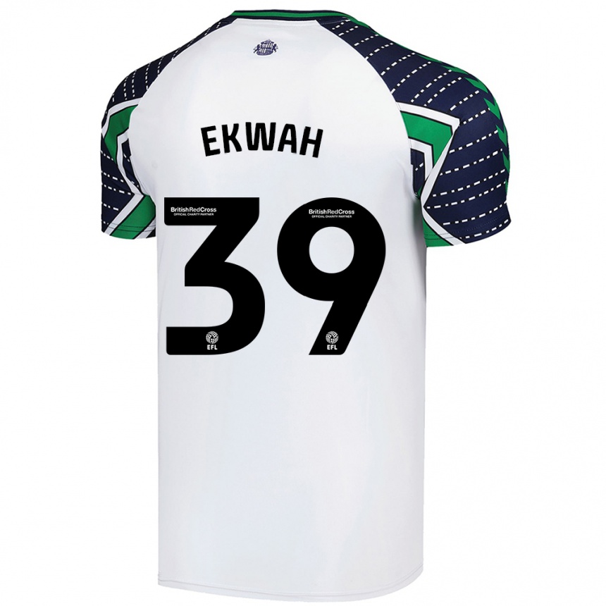 Niño Fútbol Camiseta Pierre Ekwah #39 Blanco 2ª Equipación 2024/25