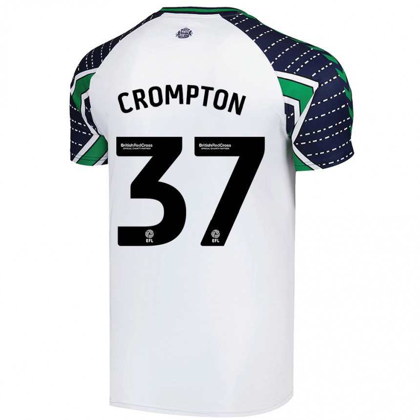 Niño Fútbol Camiseta Ben Crompton #37 Blanco 2ª Equipación 2024/25