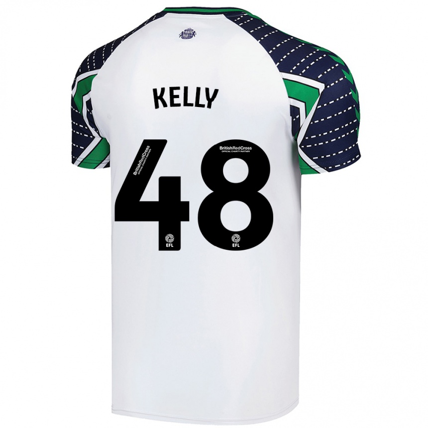 Niño Fútbol Camiseta Caden Kelly #48 Blanco 2ª Equipación 2024/25