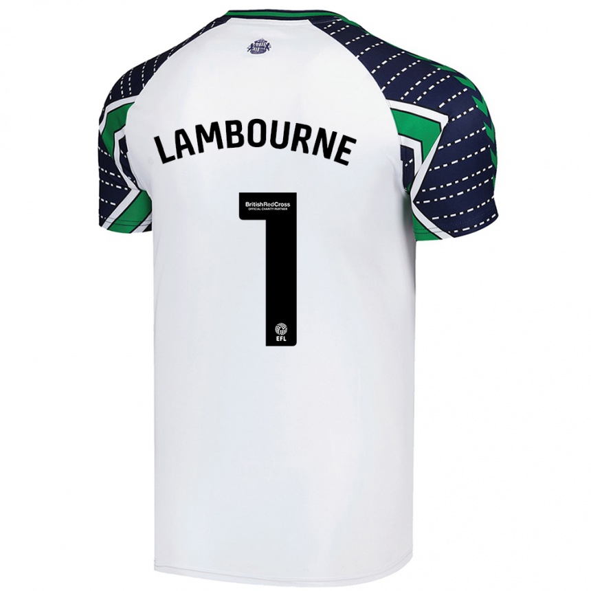 Niño Fútbol Camiseta Demi Lambourne #1 Blanco 2ª Equipación 2024/25