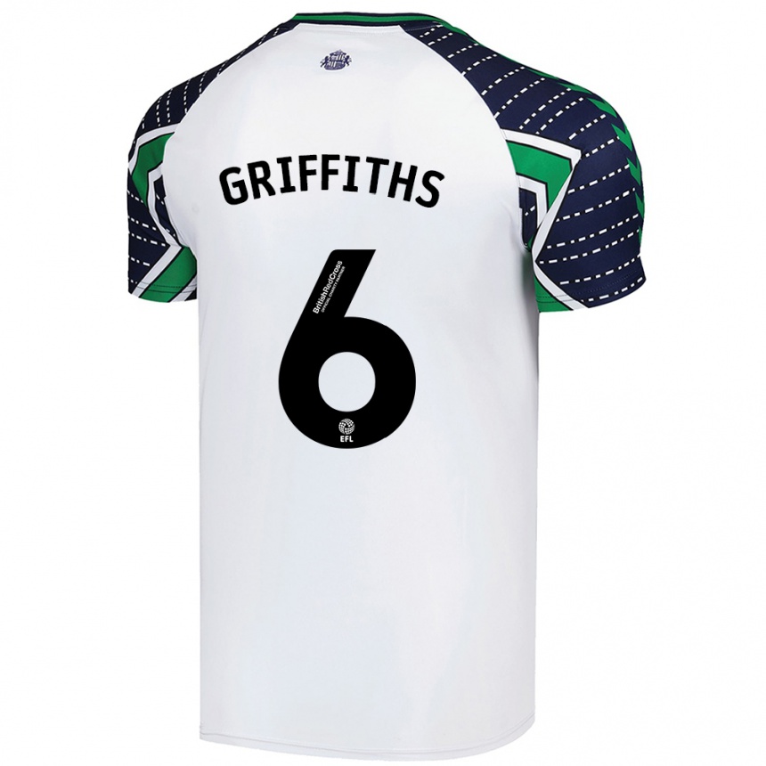 Niño Fútbol Camiseta Louise Griffiths #6 Blanco 2ª Equipación 2024/25