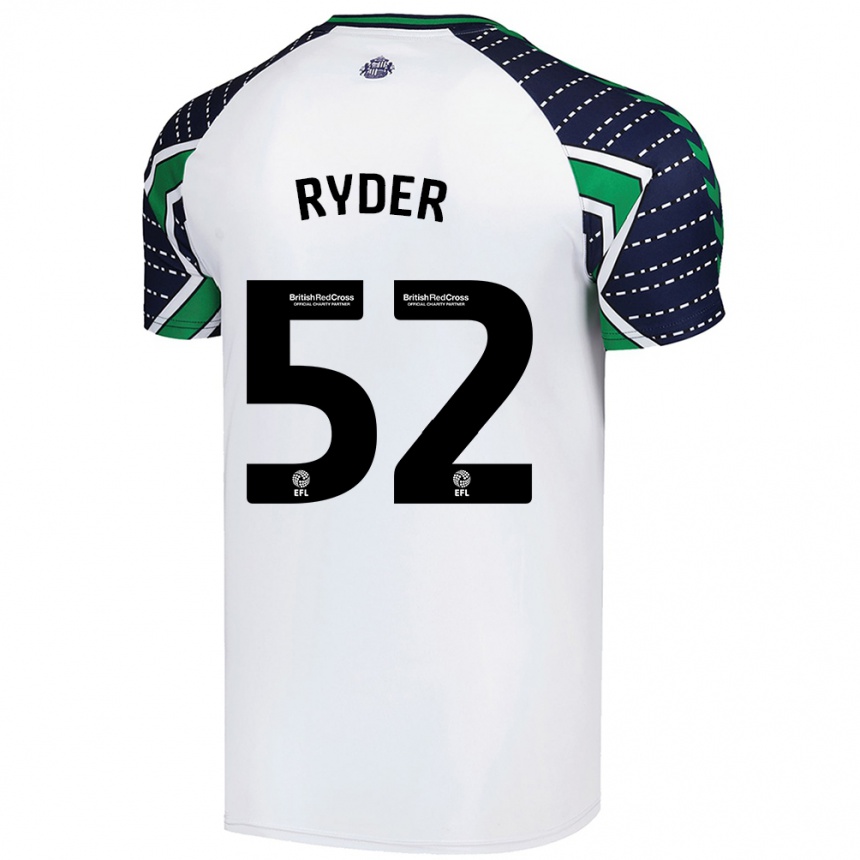 Niño Fútbol Camiseta Joe Ryder #52 Blanco 2ª Equipación 2024/25