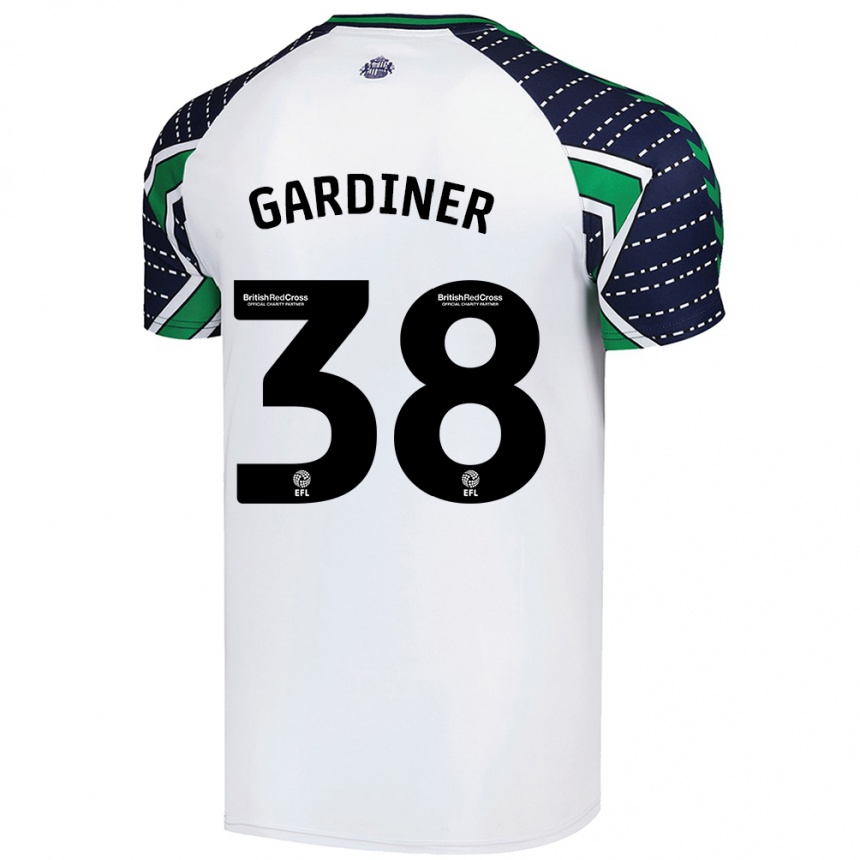 Niño Fútbol Camiseta Harry Gardiner #38 Blanco 2ª Equipación 2024/25