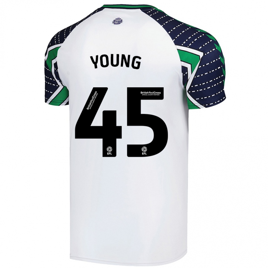 Niño Fútbol Camiseta Matthew Young #45 Blanco 2ª Equipación 2024/25