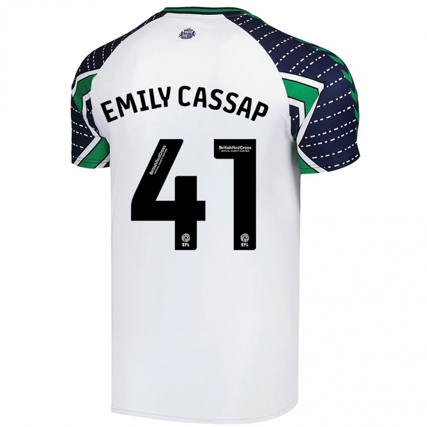 Niño Fútbol Camiseta Emily Cassap #41 Blanco 2ª Equipación 2024/25