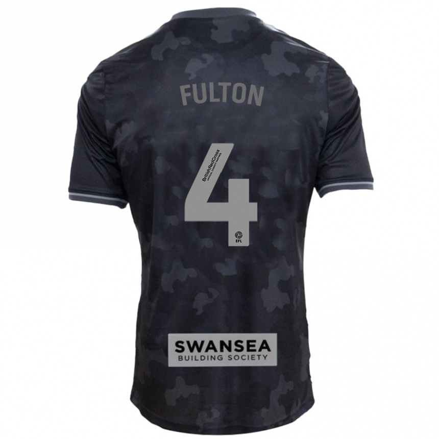 Niño Fútbol Camiseta Jay Fulton #4 Negro 2ª Equipación 2024/25