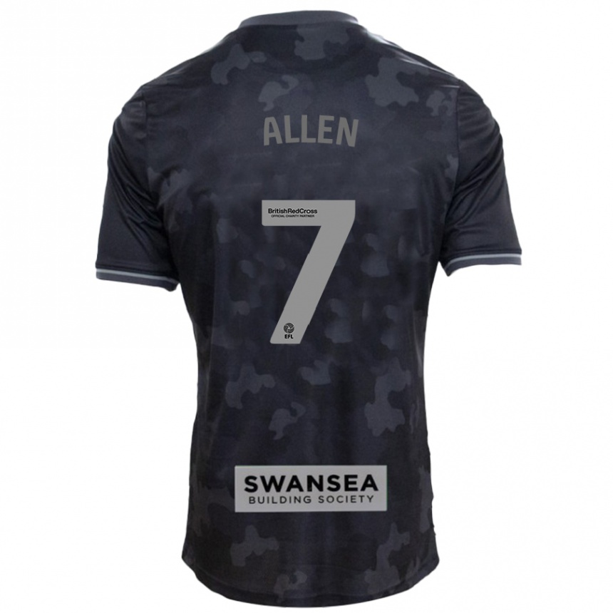 Niño Fútbol Camiseta Joe Allen #7 Negro 2ª Equipación 2024/25