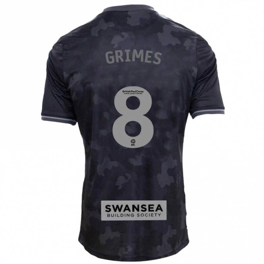 Niño Fútbol Camiseta Matt Grimes #8 Negro 2ª Equipación 2024/25