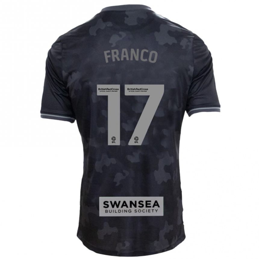 Niño Fútbol Camiseta Gonçalo Franco #17 Negro 2ª Equipación 2024/25