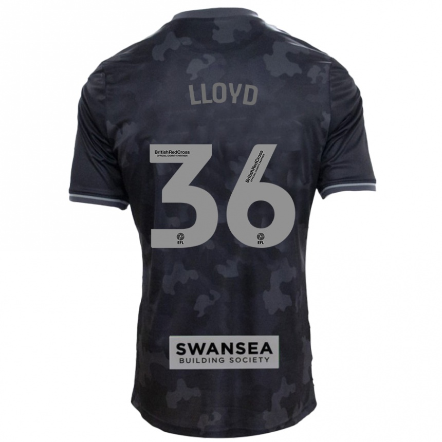 Niño Fútbol Camiseta Ben Lloyd #36 Negro 2ª Equipación 2024/25