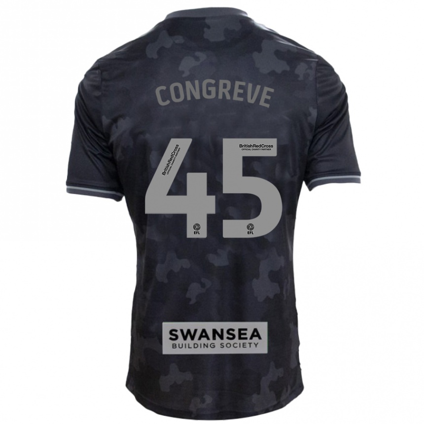 Niño Fútbol Camiseta Cameron Congreve #45 Negro 2ª Equipación 2024/25