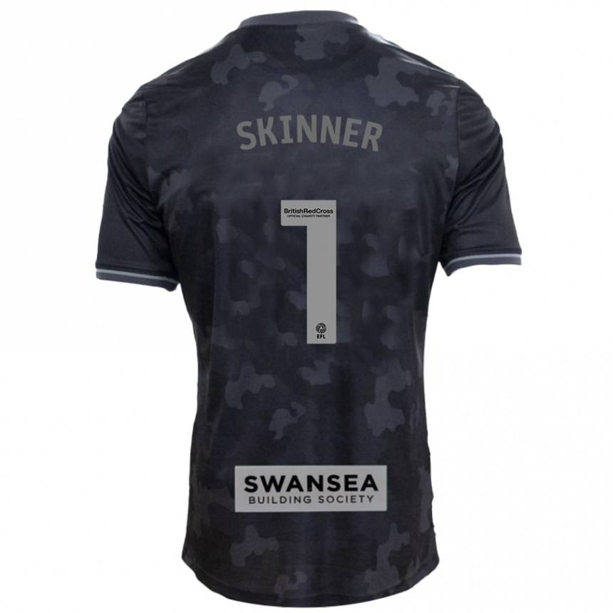 Niño Fútbol Camiseta Claire Skinner #1 Negro 2ª Equipación 2024/25