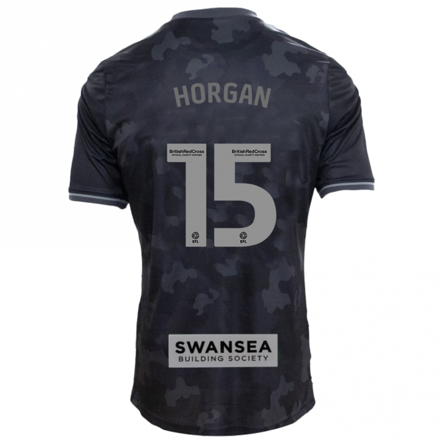 Niño Fútbol Camiseta Gwenan Horgan #15 Negro 2ª Equipación 2024/25