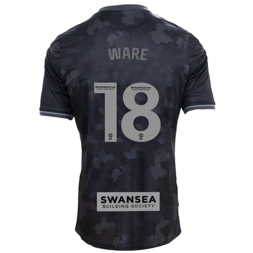 Niño Fútbol Camiseta Phoebe Ware #18 Negro 2ª Equipación 2024/25