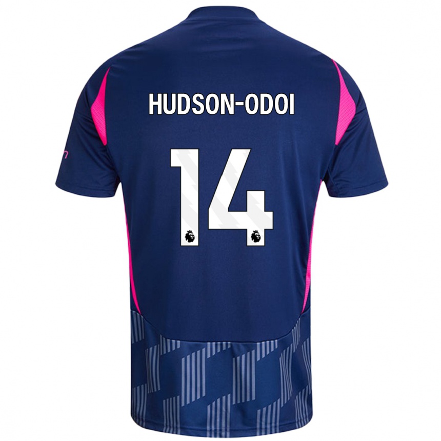 Niño Fútbol Camiseta Callum Hudson-Odoi #14 Azul Real Rosa 2ª Equipación 2024/25